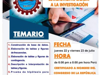 I CURSO MULTINACIONAL: “ESTADÍSTICA APLICADA A LA INVESTIGACIÓN”